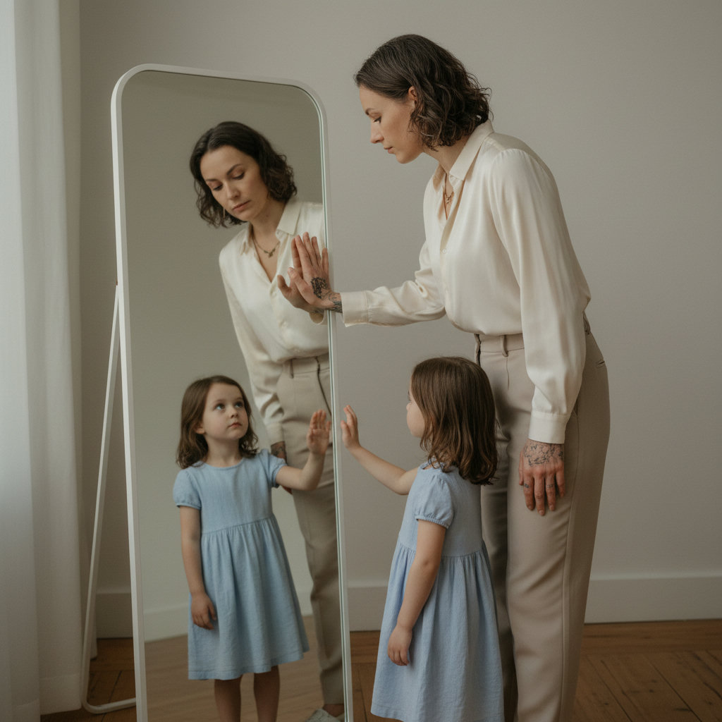 Mirror with Child Self