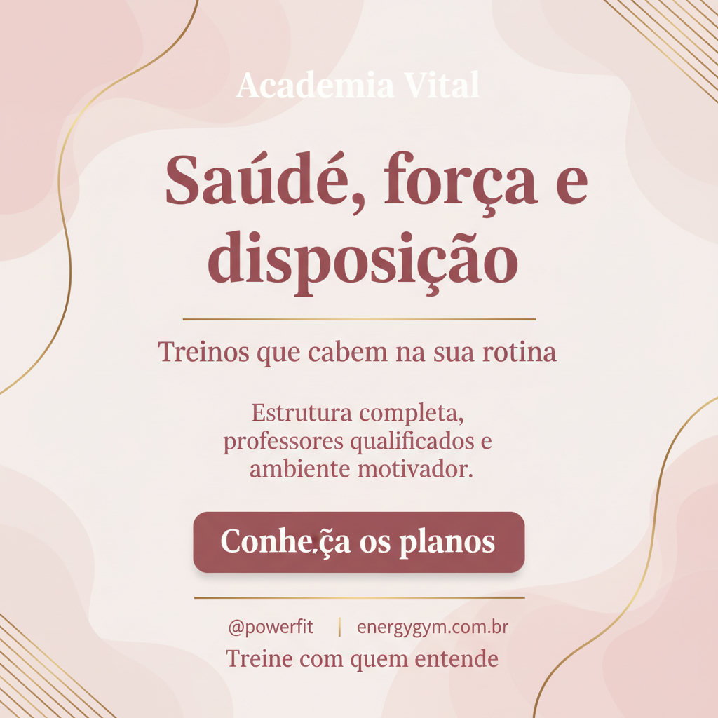 Academia - Saúde, força e disposição