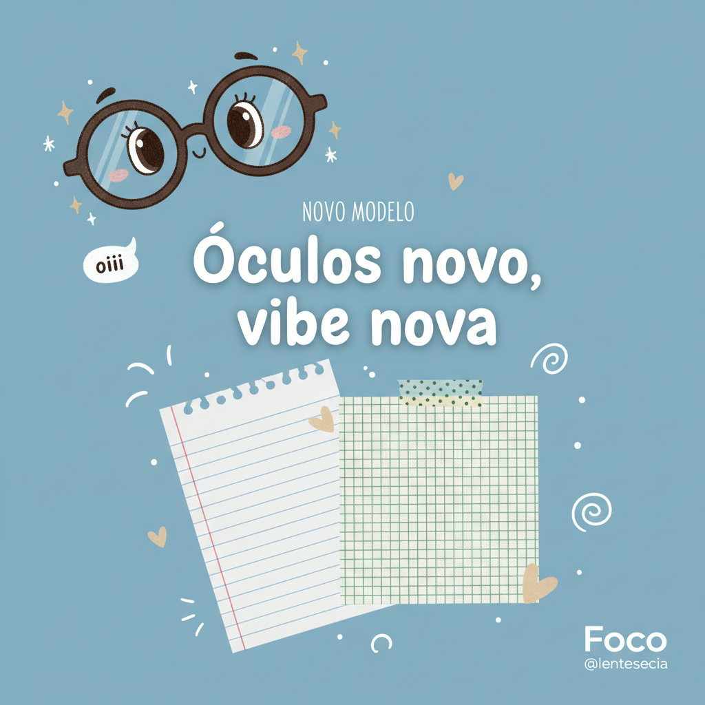 Ótica - Óculos novo, vibe nova